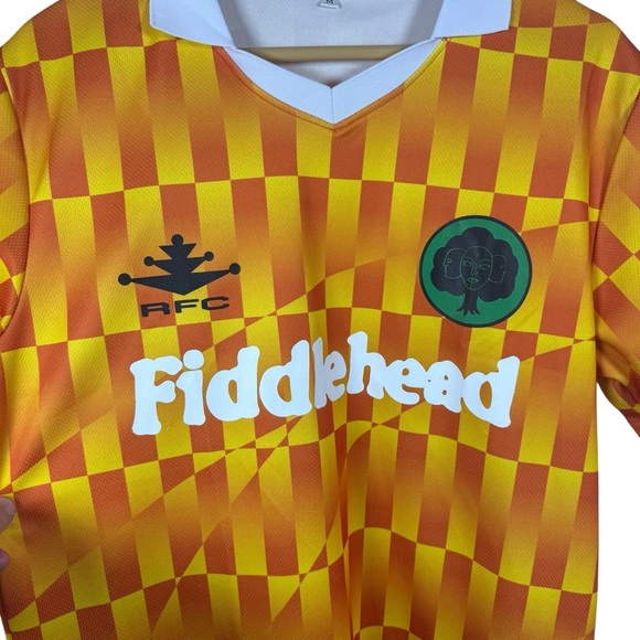 Fiddlehead Men’s Collared Soccer Jersey in Yellow/Orange Multi Size M - Picture 5 of 6